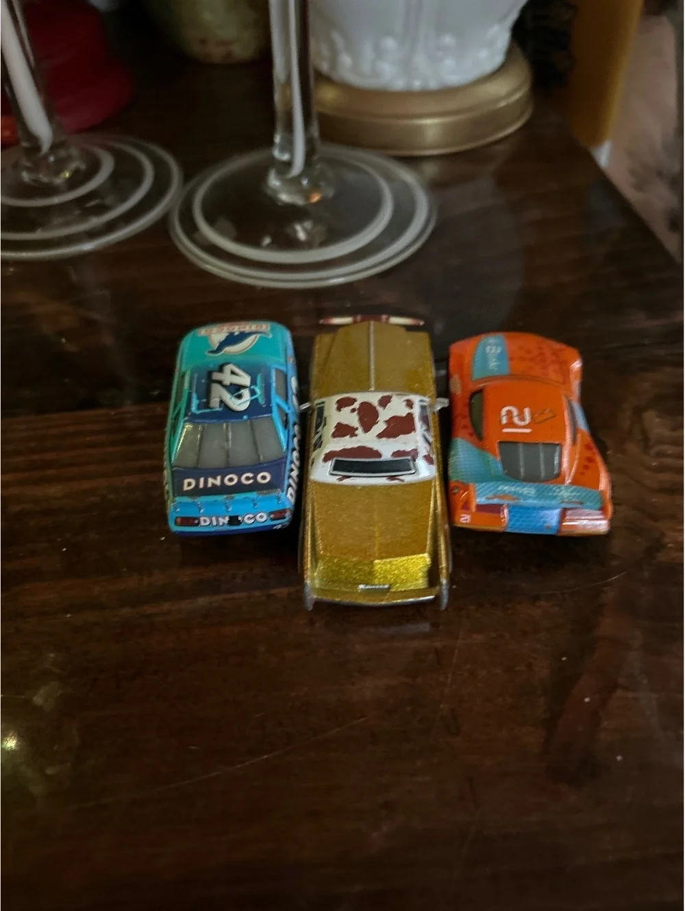 Cars Movie Diecast Toy Car Set - Lightning McQueen, Chick Hicks, and Ramone